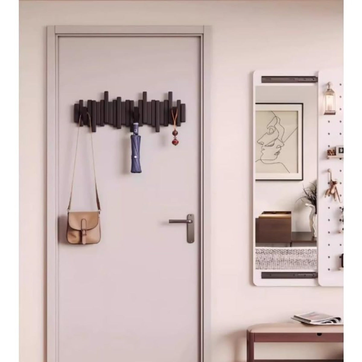 Coat rack hook detail