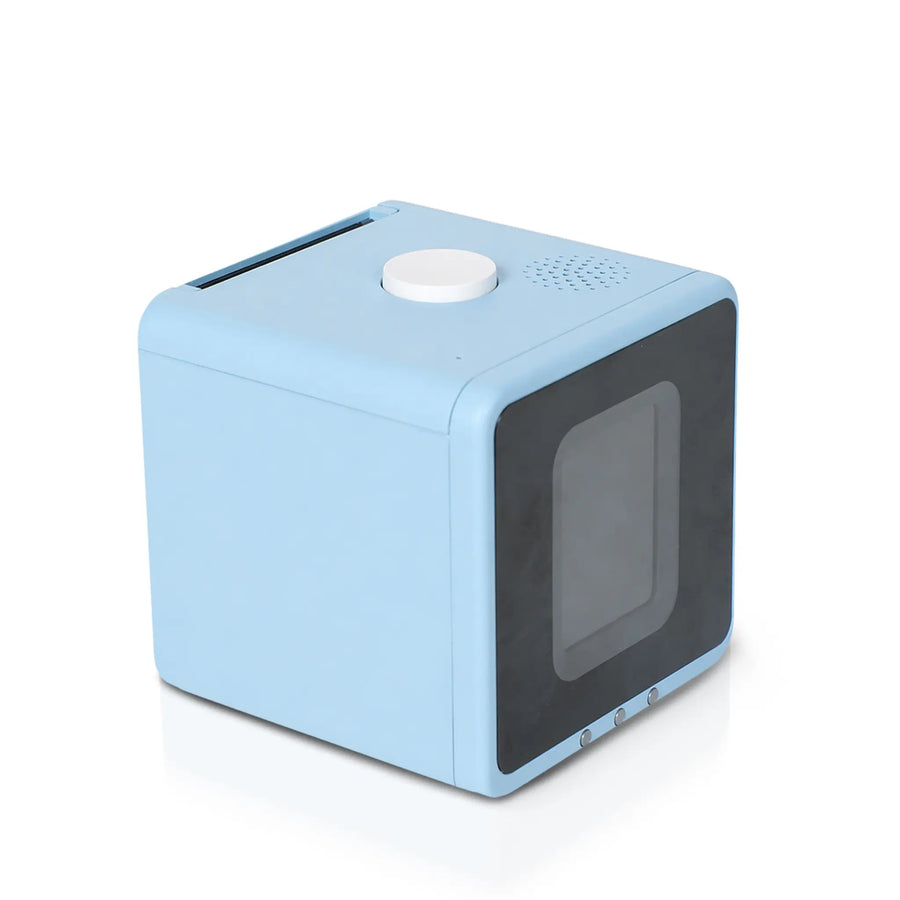 Blue inkless thermal sticker printer