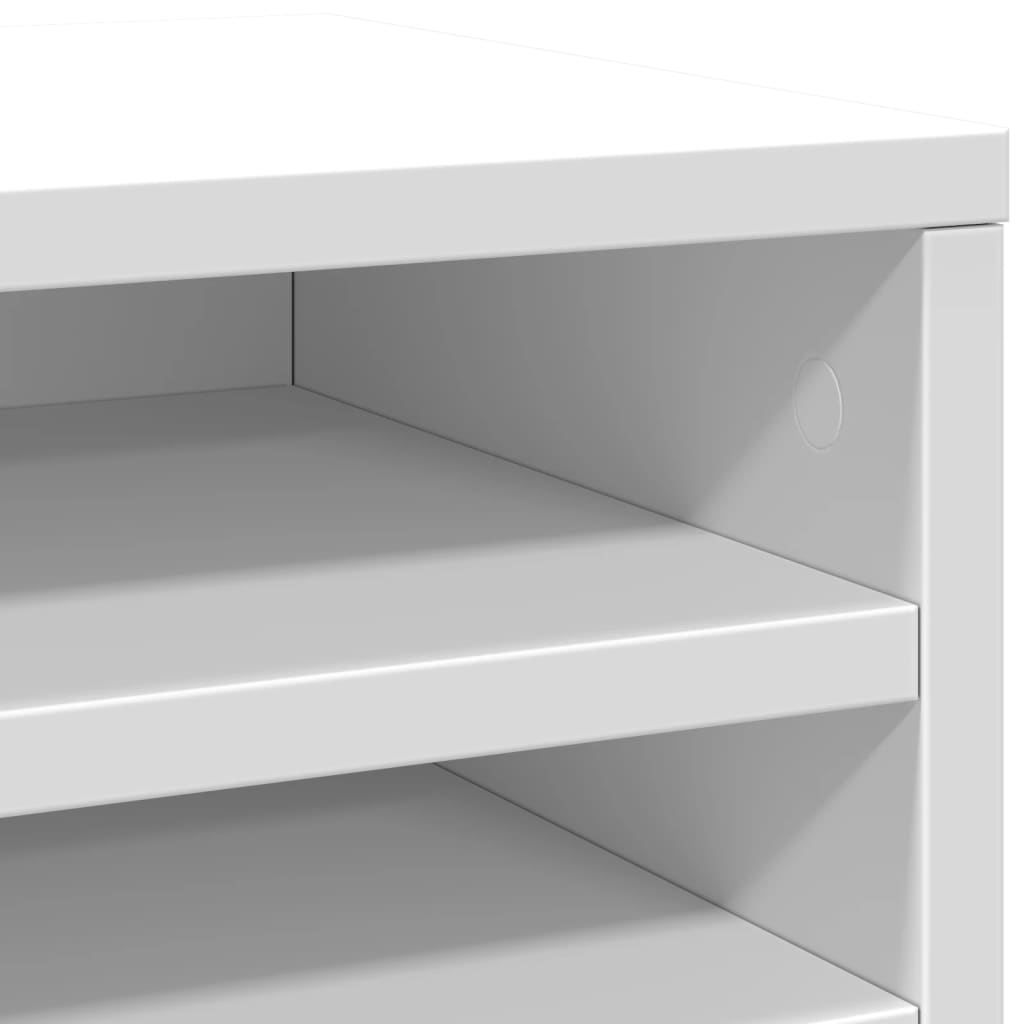 Desk organiser side profile, 36 by 26 by 29.5 centimetres